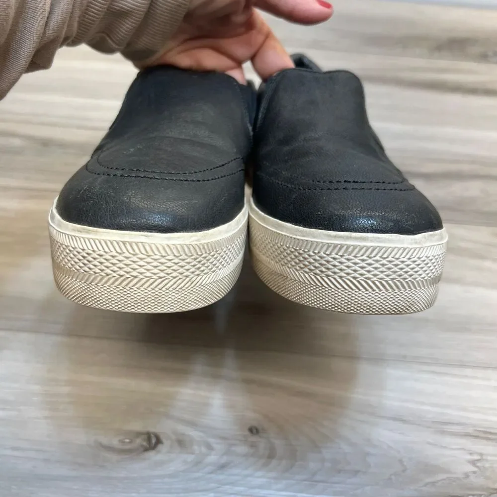 ASH Women's‎ Size 40 US 9 Jungle Black Platform Slip-On Sneakers Shoes Leather